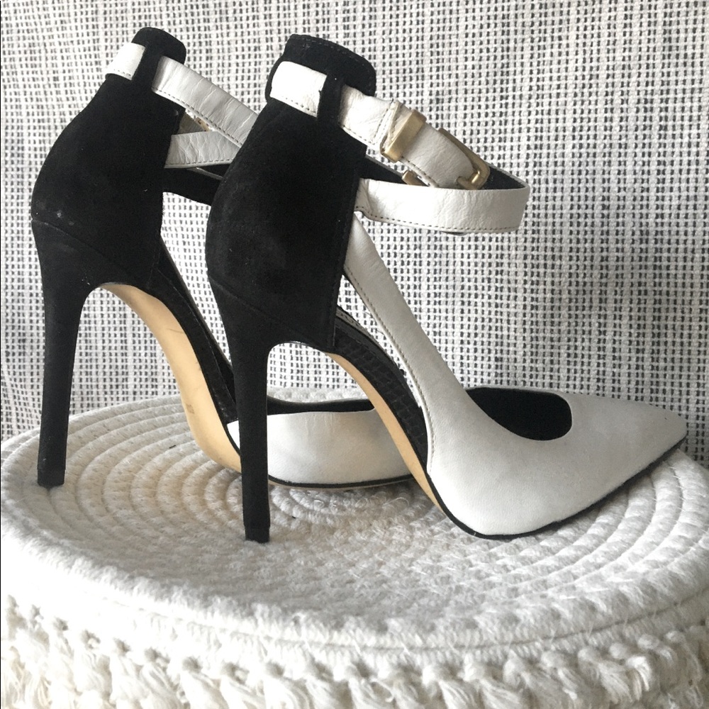 Beautiful black and white high heels